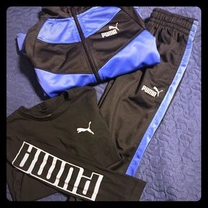 Boys puma track suit with shirt